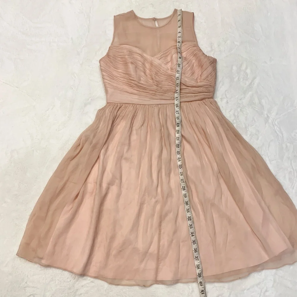 J. Crew Blush Pink Sleeveless Chiffon Midi Dress